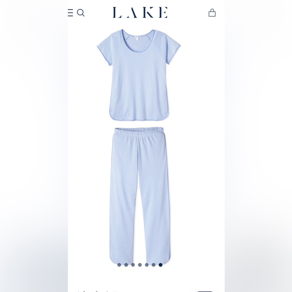 Lake Pajama Pima Short-Long Set in Hydrangea